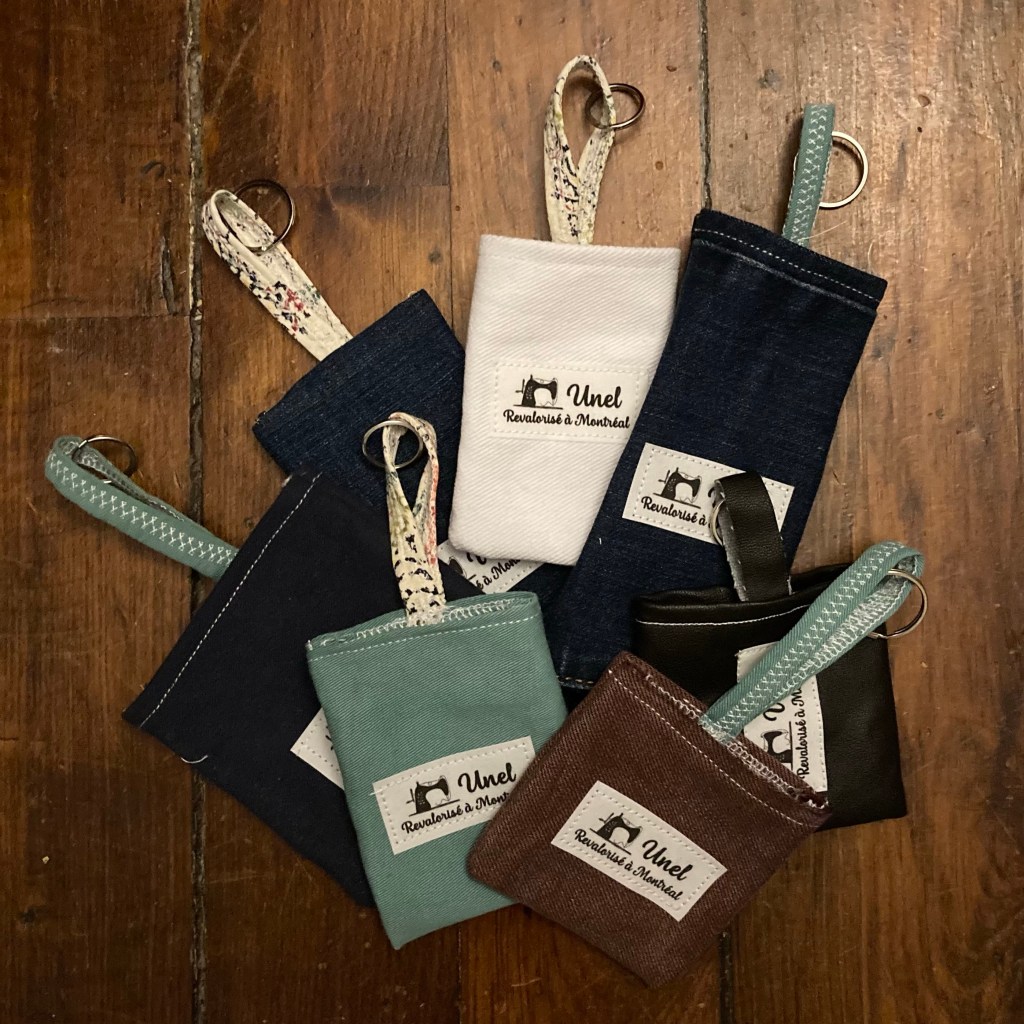 Porte-clés protecteur en tissus récupérés