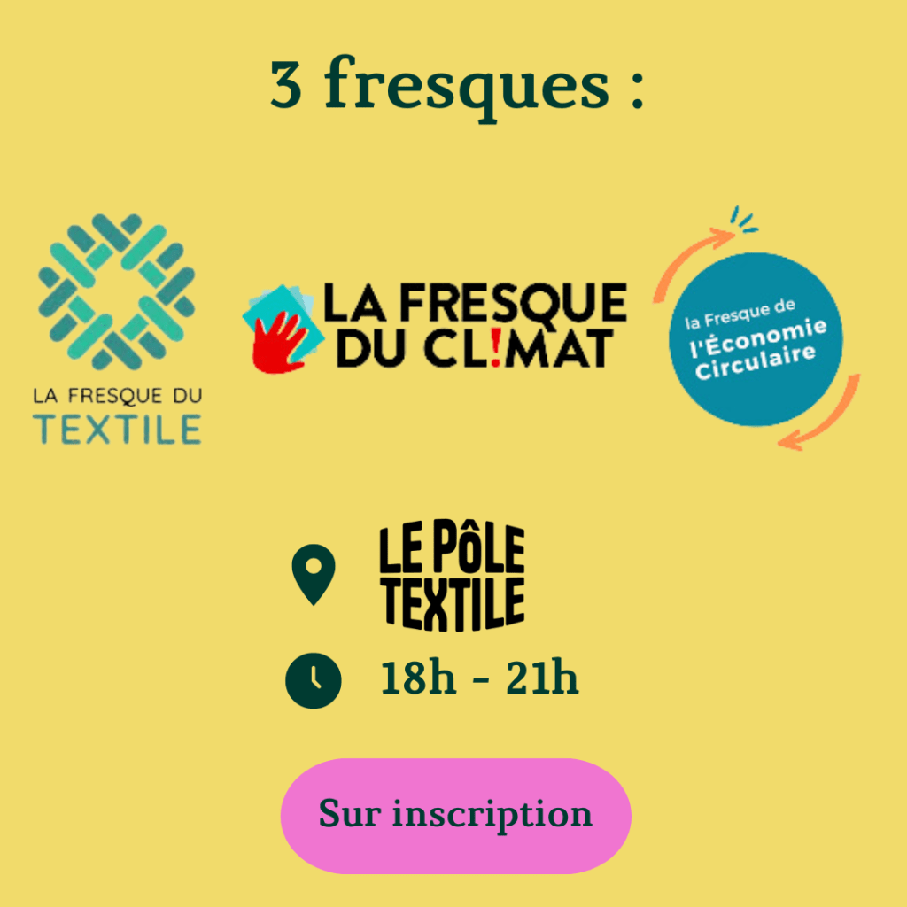 fresque du textile fresque du climat fresque de l'économie circulaire à Montréal le 22 avril