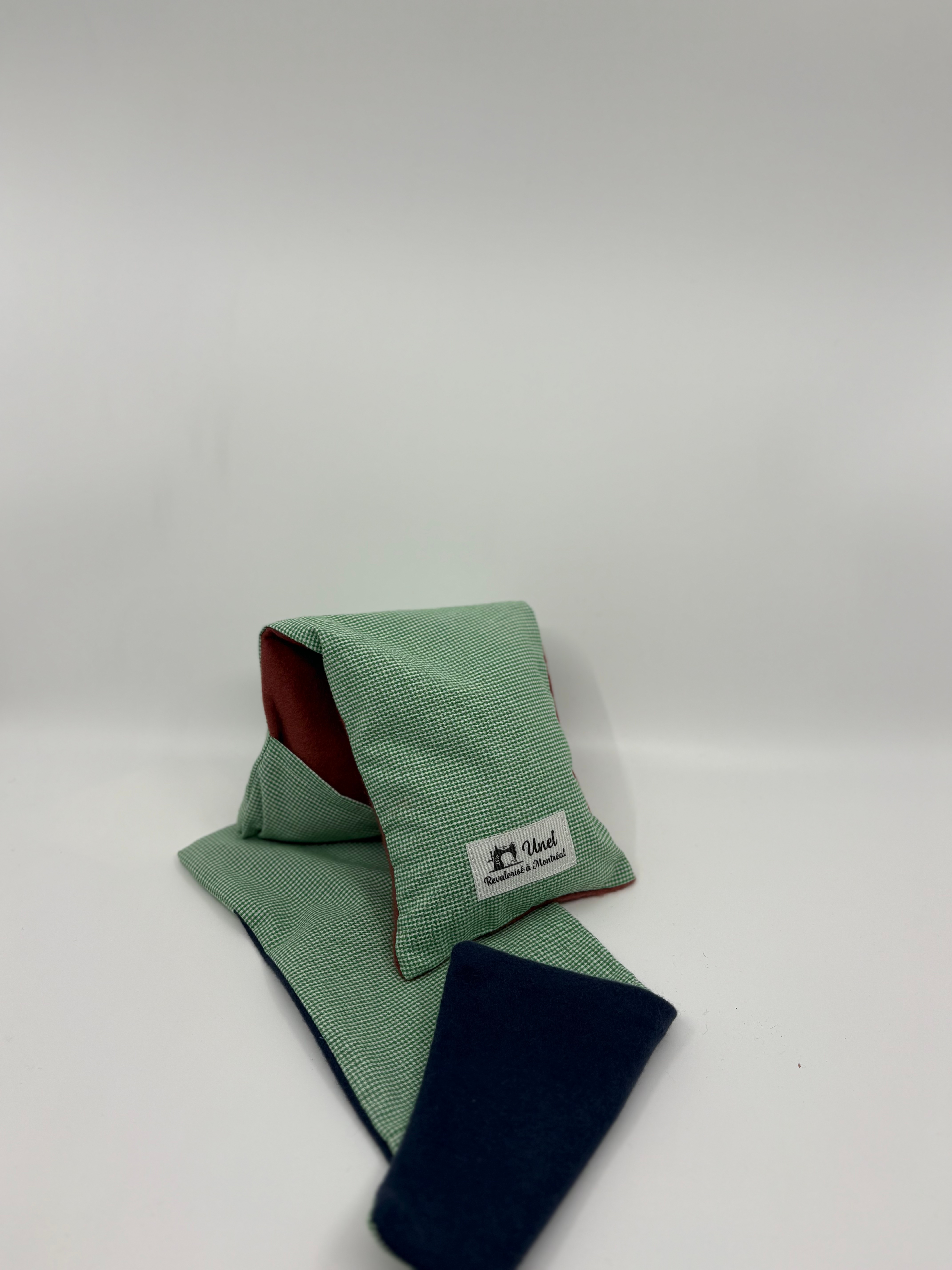 Bouillotte sèche écologique déhoussable à carreaux – Image 2
