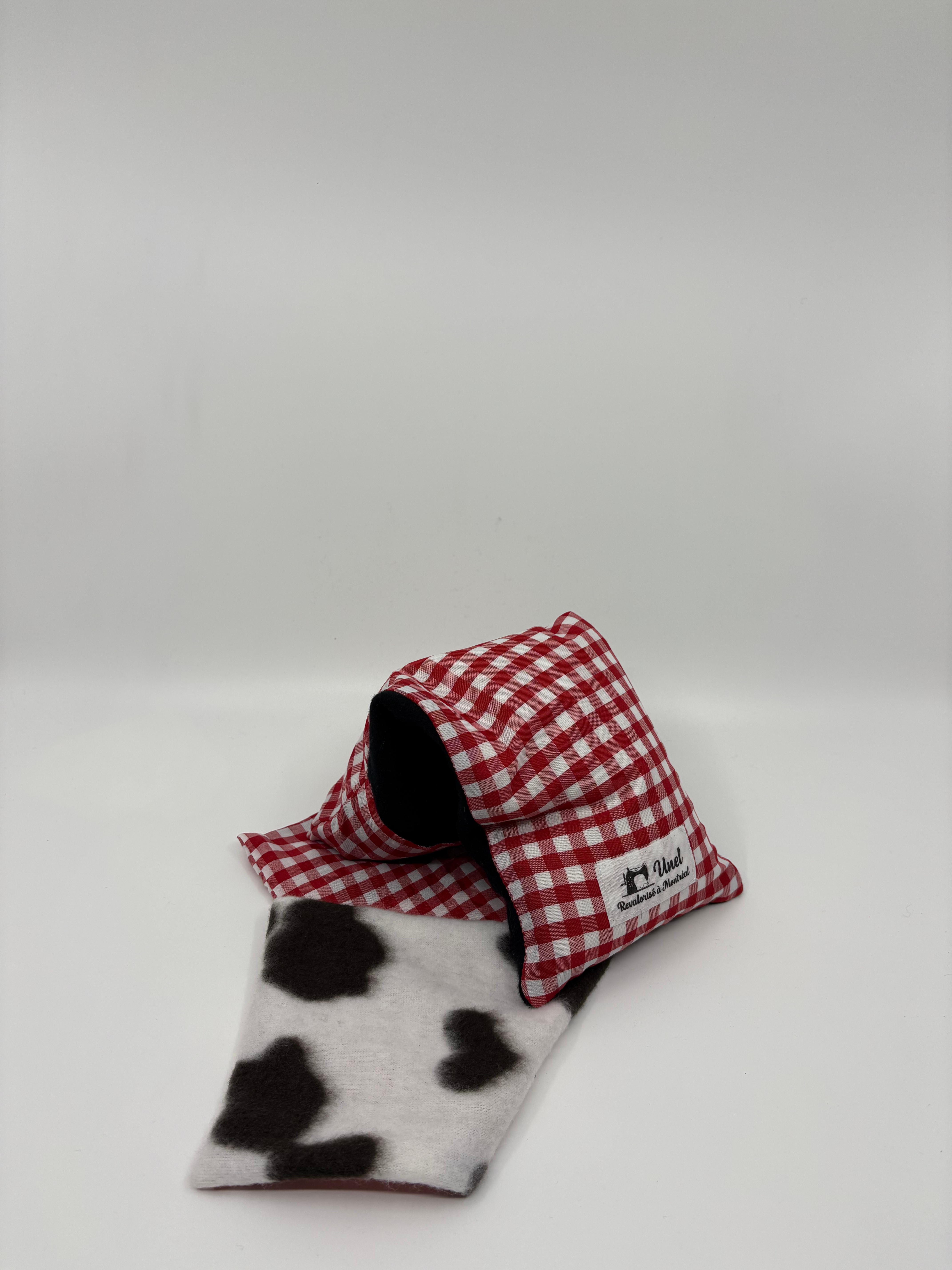 Bouillotte sèche écologique déhoussable à carreaux – Image 3
