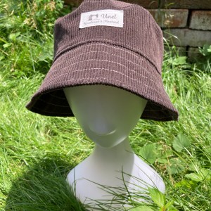 Chapeau surcyclé en velour côtelé Taille L