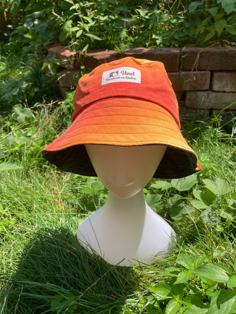 Chapeau surcyclé "soleil couchant" - taille M