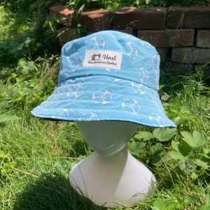 Chapeau surcyclé bleu à motif agrumes - taille M