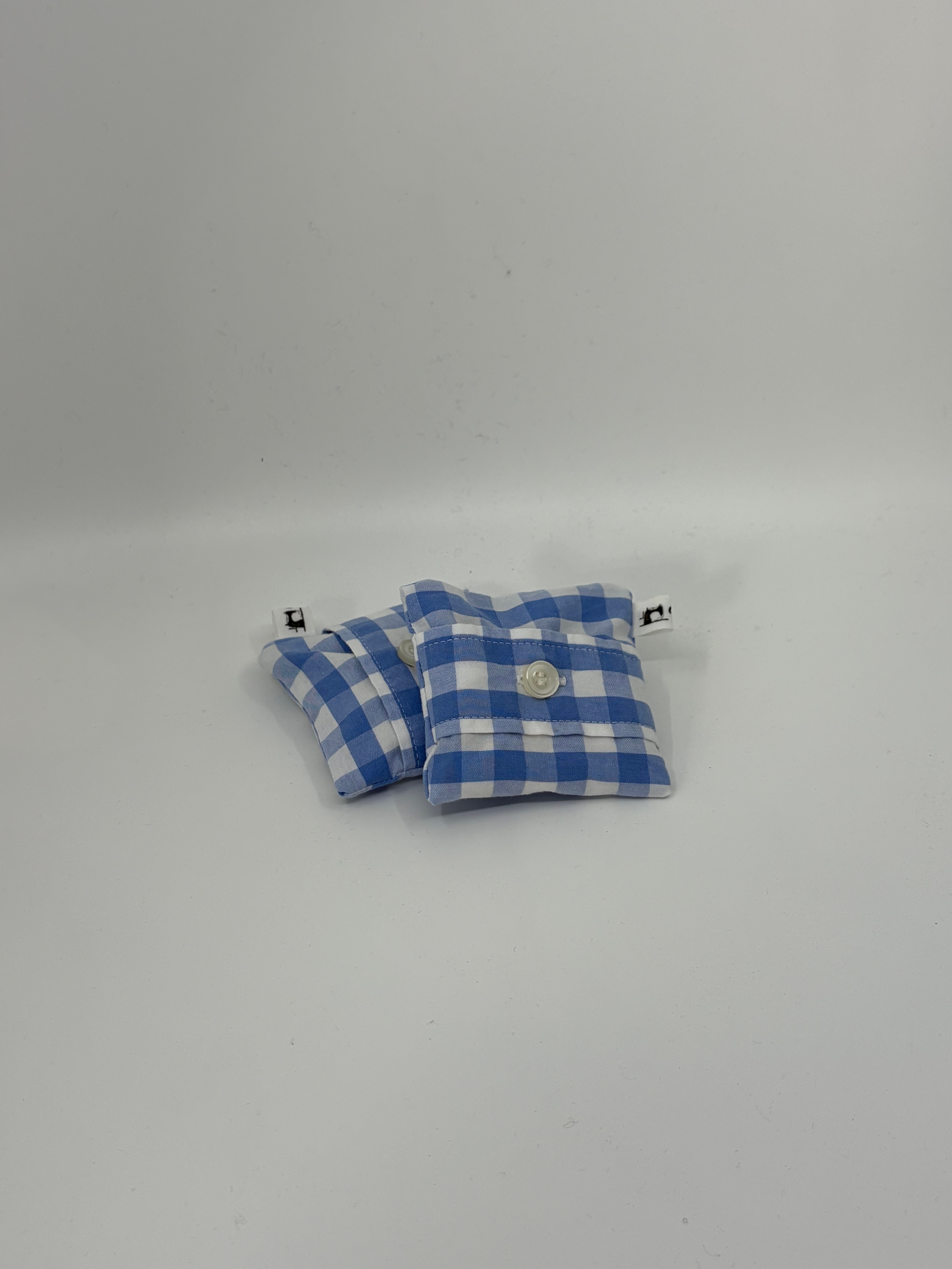 Paire de mini bouillottes séches déhoussables avec boutons
